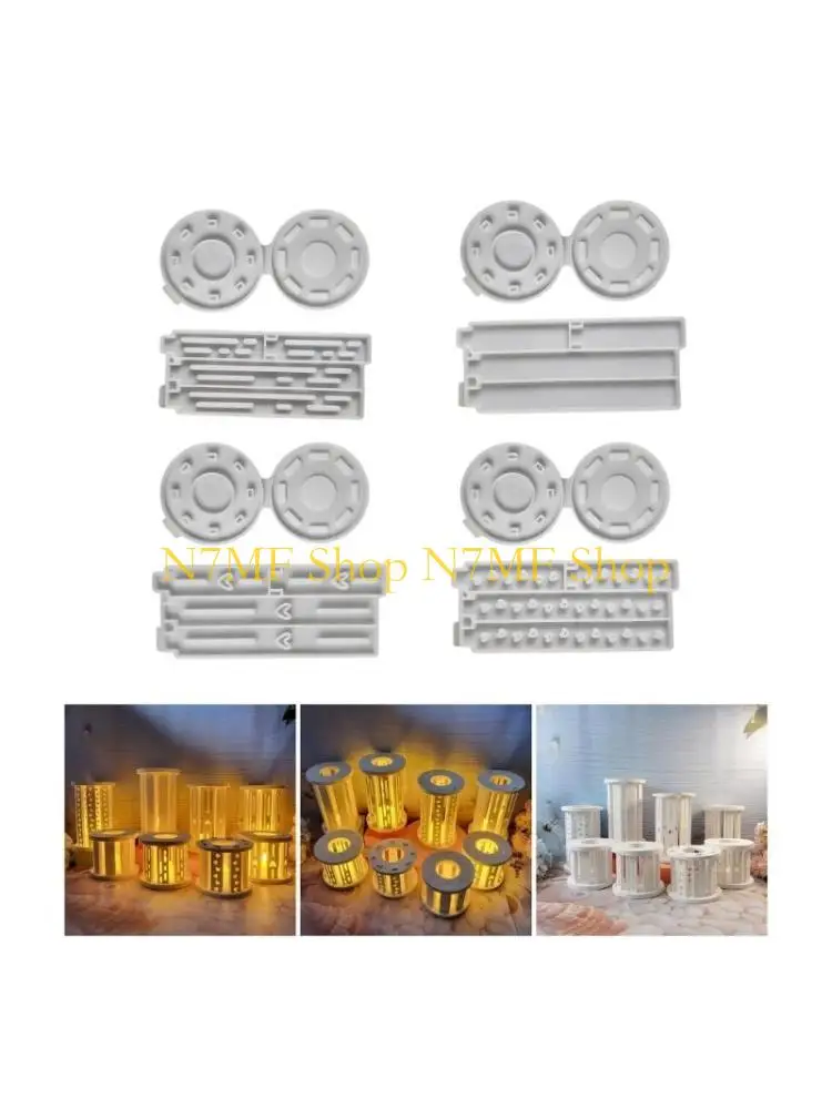 

N7MF Нежные фонарики для изготовления смолы, полые конструкции, формы для литья из смолы для уникальных фонарей, орнамент,