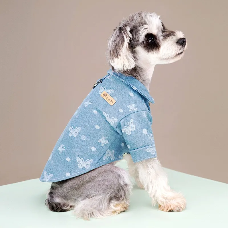 Pet Dog Shirt for Small Dogs Luxury Dog Clothes Autumn Warm Puppy Costume Cute Print Cat Shirt Pet Outfits Chihuahua Dog Clothes