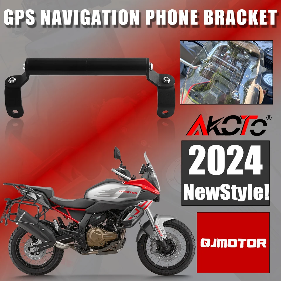 

Motorcycle GPS Navigation Bracket Supporter Holder Mobile Phone Support Mount Mounting FOR QJMOTOR SRT600 SRT 600 2024 2025