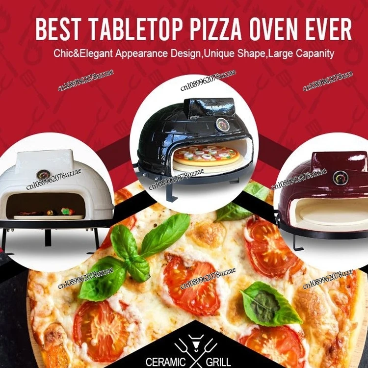 21-Inch White Pizza Oven, Family Gathering Outdoor BBQ Portable Baked Pizza Oven Baked Bread Oven