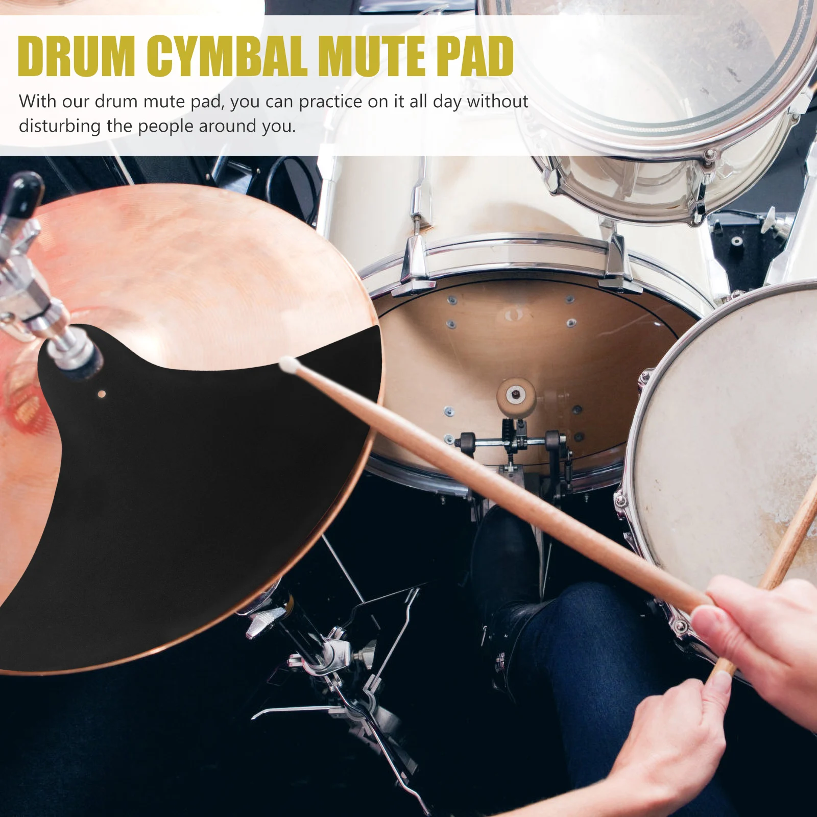

2pcs Drum Cymbal Mute Pad Electric Accessories Dampener Snare Practice Silencer Drumming Replacement