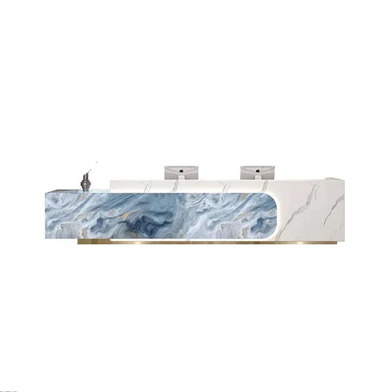 # Executive Contemporary Reception Desk Wide High Back Reception Counter Ergonomic Manager Rezeptionstheke Office Furniture