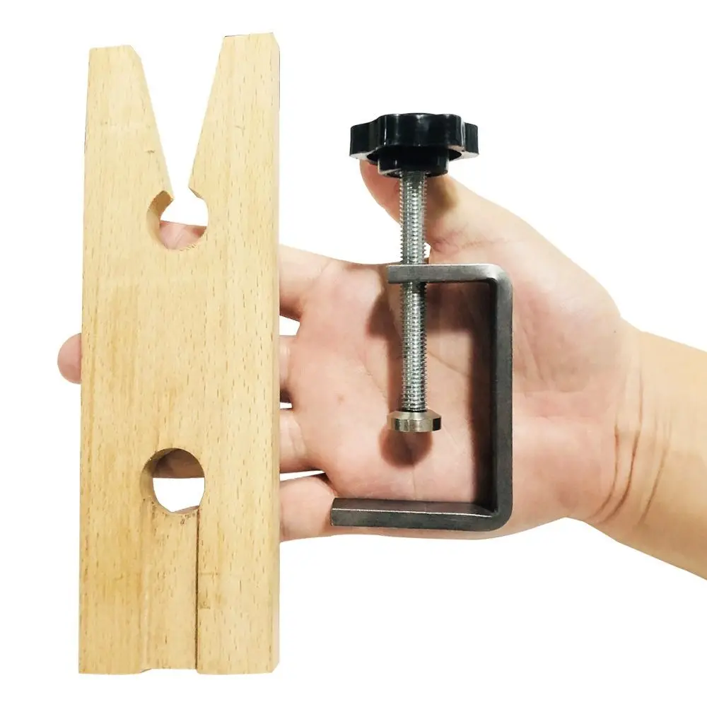 V-Slot Workbench Wooden Clamp Adjustable Hardwood Bench Pin Clamp Set Portable Jeweler Table Clamp For Jewelry Making