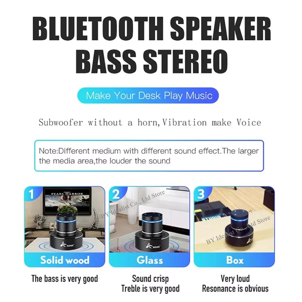 Wifi Vibro Bluetooth Speaker Wireless 42w Portable Subwoofer Sound Speaker Bluetooth Neighbor Adin Metal Vibration Speakers