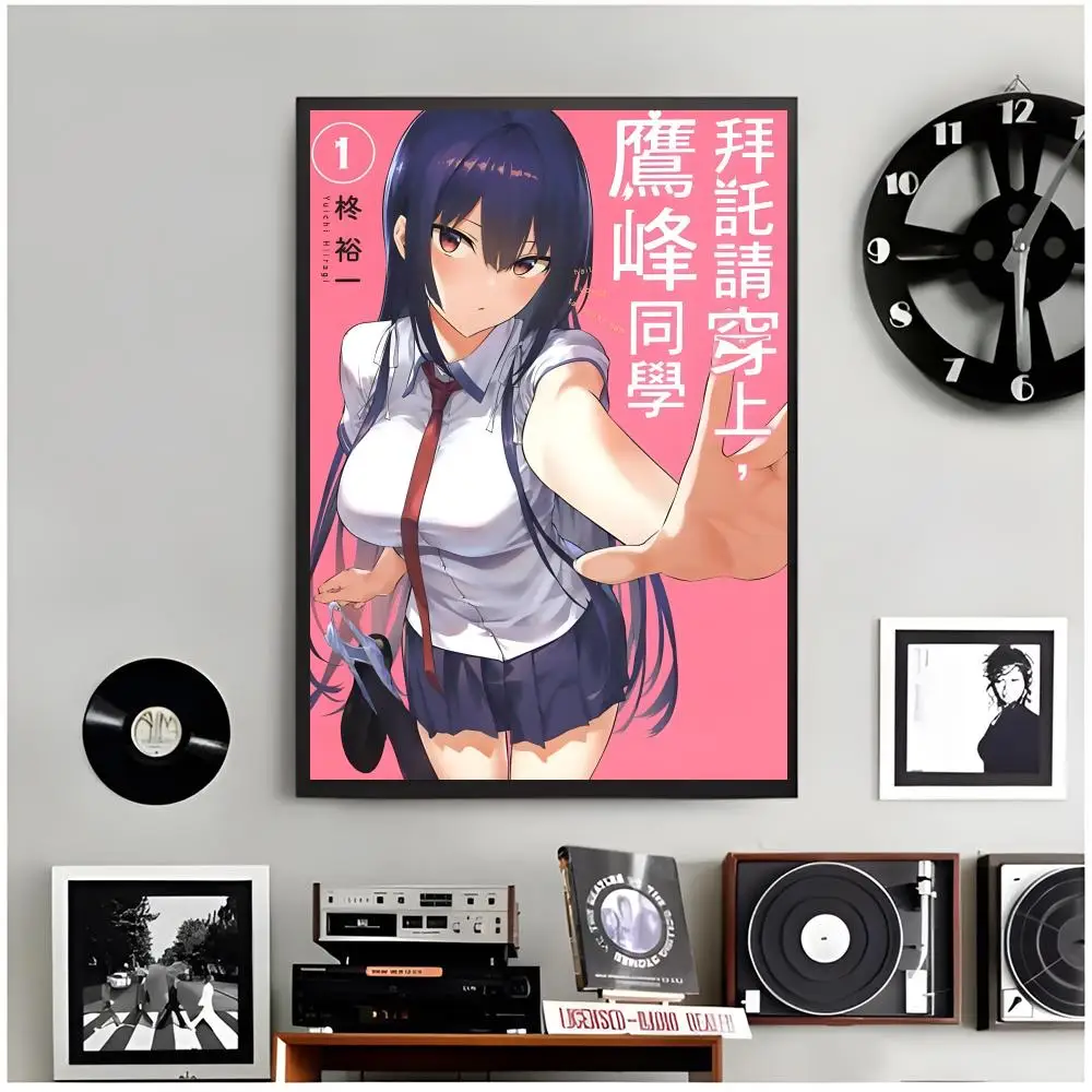 manga romance P-Please Put Them On Takamine-san Poster Modern Wall Art Home Decor Living Room Decorative Print Unframed