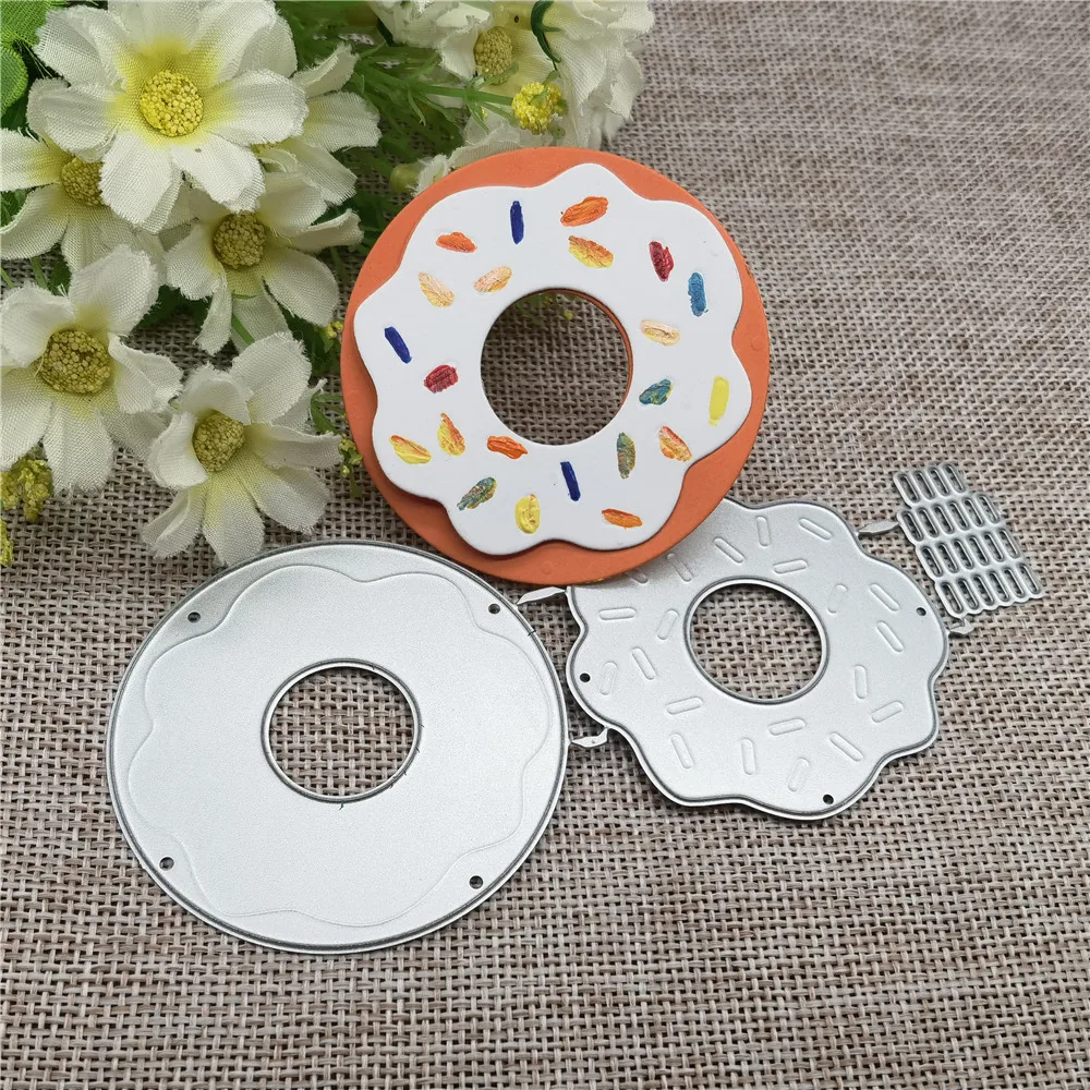 NEW Delicious Donuts cake Cutting Dies Metal Cutting Dies Stencils Die Cut for DIY Scrapbooking Album Paper Card Embossing