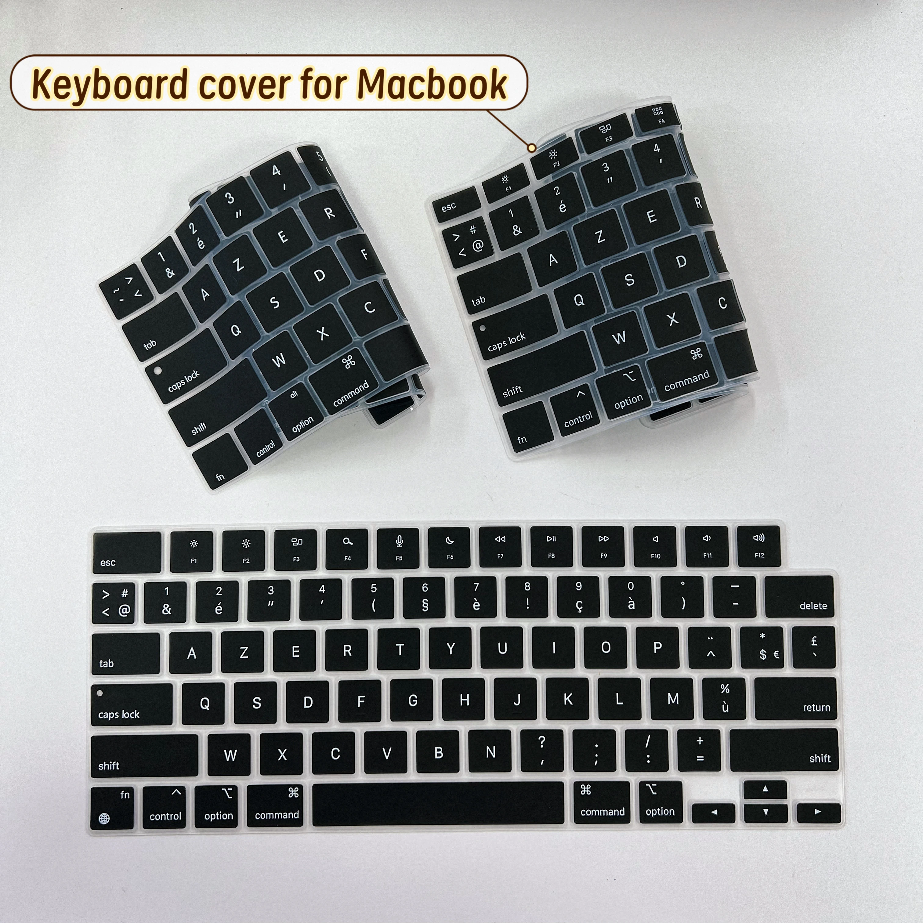 France/French Language Keyboard Skin for Macbook Air/Pro M4/M3/M2/M1 US Key Silicone Keyboard Protector Cover