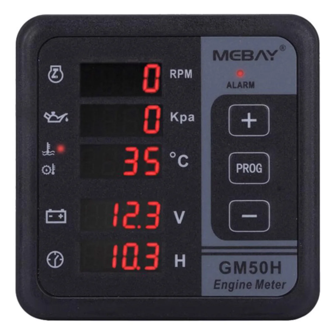 

GM50H Engine Digital Multi-functional Meter Diesel Engine Monitor with Oil Pressure Gauge Rotating Speed Oil Temperature12001844