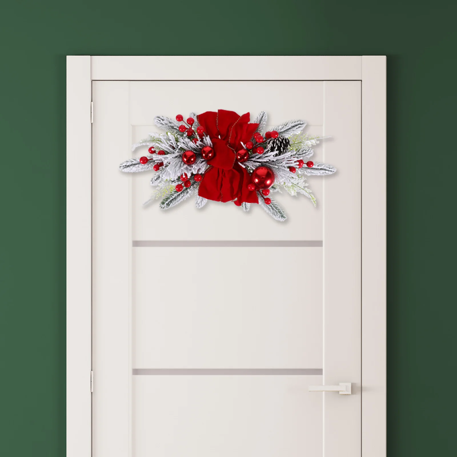 

Fireplace Decoration Lighted Door Wreath Glowing Christmas Small Indoor Plastic