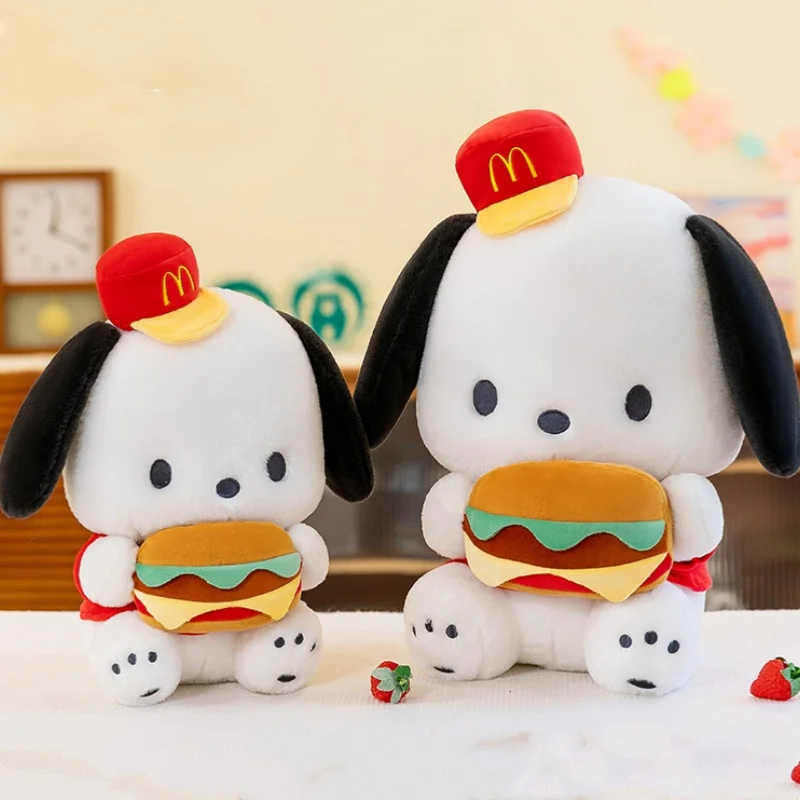 Hamburger Pochacco Stuffed Toys Plushier Soft Throw Pillow Plush Dolls Home Car Plush Decoration Boys Girls Stuffed Doll Gift