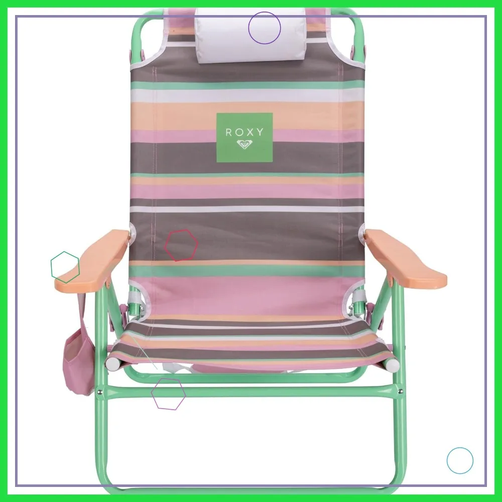 

Lightweight Folding Beach Chair with Adjustable Recline & Cup Holder - Perfect for Pool, Camping & Outdoor Relaxation