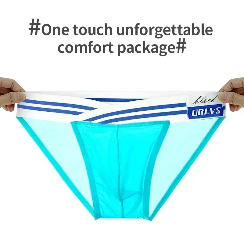 

Men's Underpants Soft Panties Transparent Sports Personality Boxers Breathable Briefs for Man Underwears Sissy Jockstraps Briefs