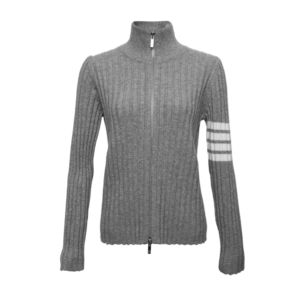 TC-334 100% laine mérinos de haute qualité femmes col roulé manches longues automne hiver cardigan pull