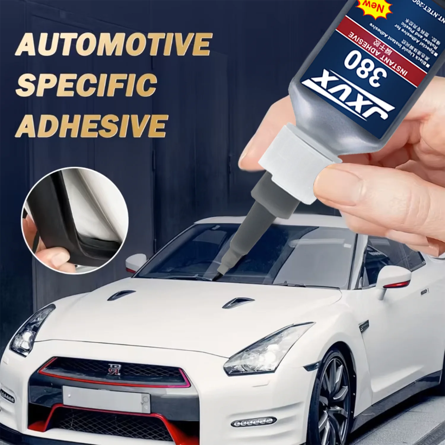 JXVX Automobil-Kunststoffkleber, starker Kleber, schwarzer Kleber für Autostoßstangenverkleidung, Gummidichtung, Innen- und Außenteile, Reparatur, 20 ml, 6 Stück – Detail 7
