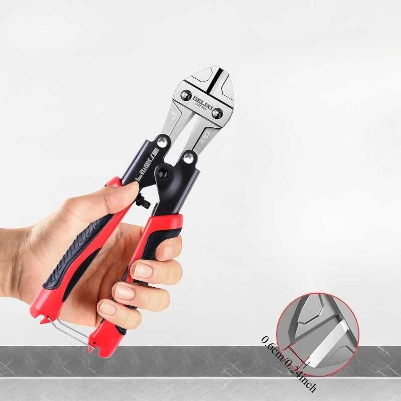 1pc Mini Bolt Cutter, Made Of Chrome-Vanadium Alloy Steel, Fast And Sharp, Labor-Saving Operation, Used To Cut Wire, Bar Steel,