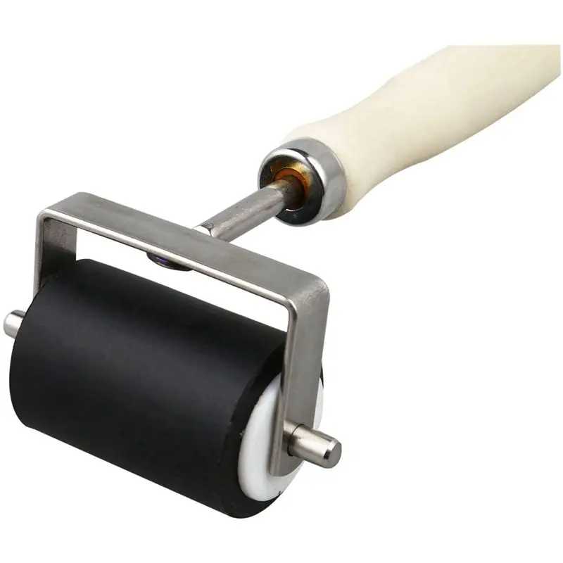 A74E-3Pcs 5Cm Heavy Duty Hard Rubber Roller Printing Inks Lino Brayer Art Craft Tool