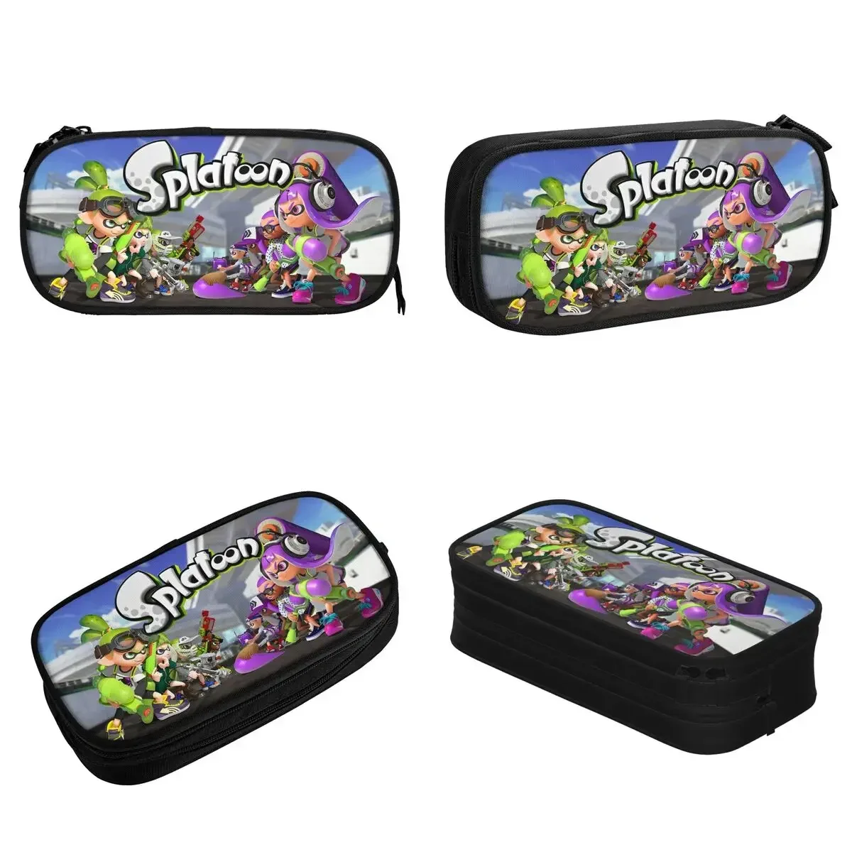 

New Splatoon Video Game Pencil Cases Cartoon Pencil Box Pen Box for Student Large Storage Bags Students School Gift Stationery