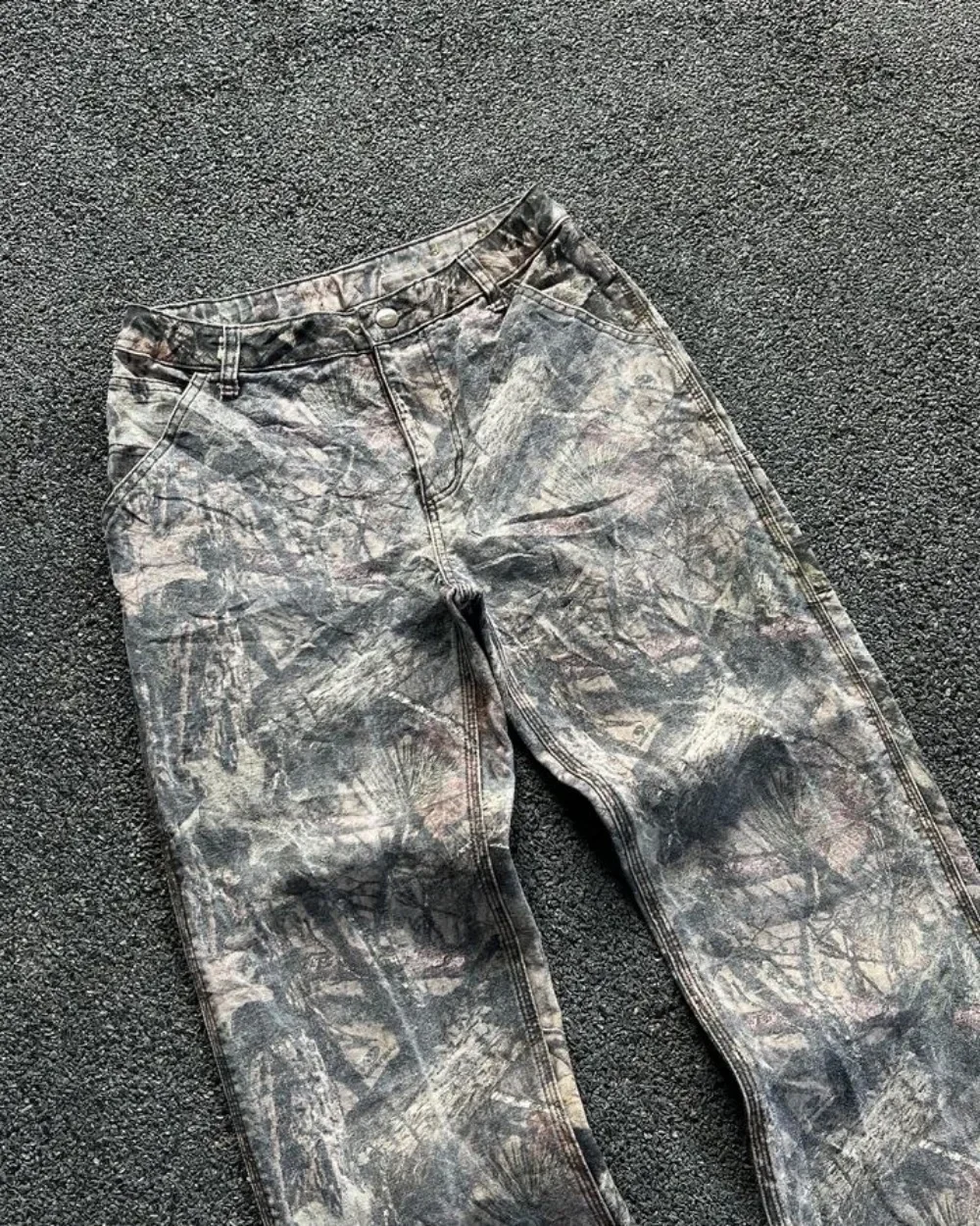 Calça Jeans de Carga Retro Oversize Camuflagem Masculina, Jeans de Perna Reta, Jeans Perna Larga, Streetwear Roupas de Moda de Alta Qualidade, Y2k