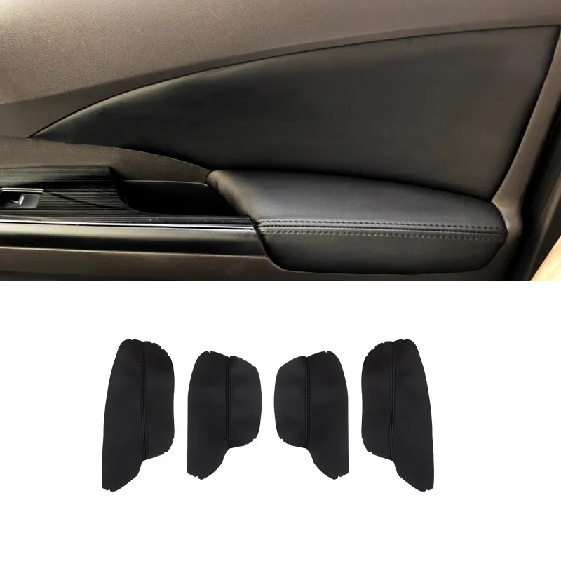 For Honda CRV 2012 2013 2014 2015 2016 2017 4PCS Car Interior Microfiber Leather Door Panel Armrest Cover Protective Trim