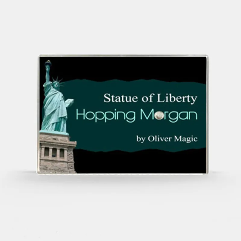 Hopping Morgan (Statue of Liberty) by Oliver Magic Coin Magic Tricks Gimmick Illusions Close up Magic Props Jumping Morgan Coin