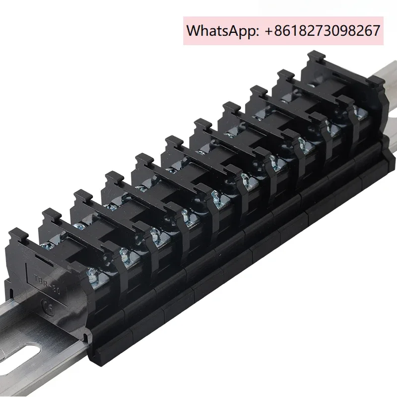 TBR10A20A30A60A100A combination rail type wiring terminal with copper parts that do not slip and do not have feet