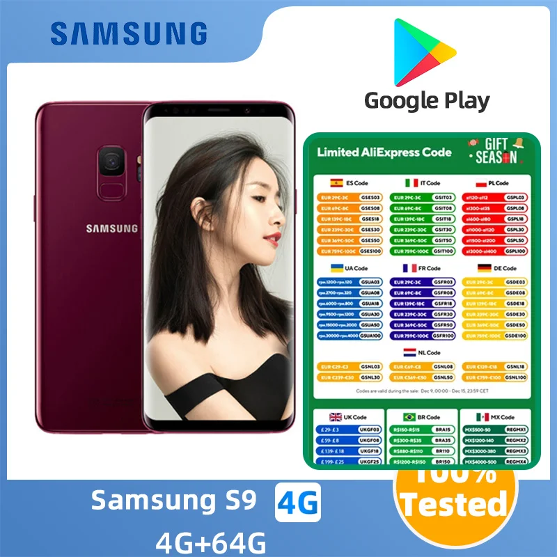 Samsung Galaxy S9 4G  4GB RAM 64GB ROM Dual Sim Octa Core Global Version 5.8