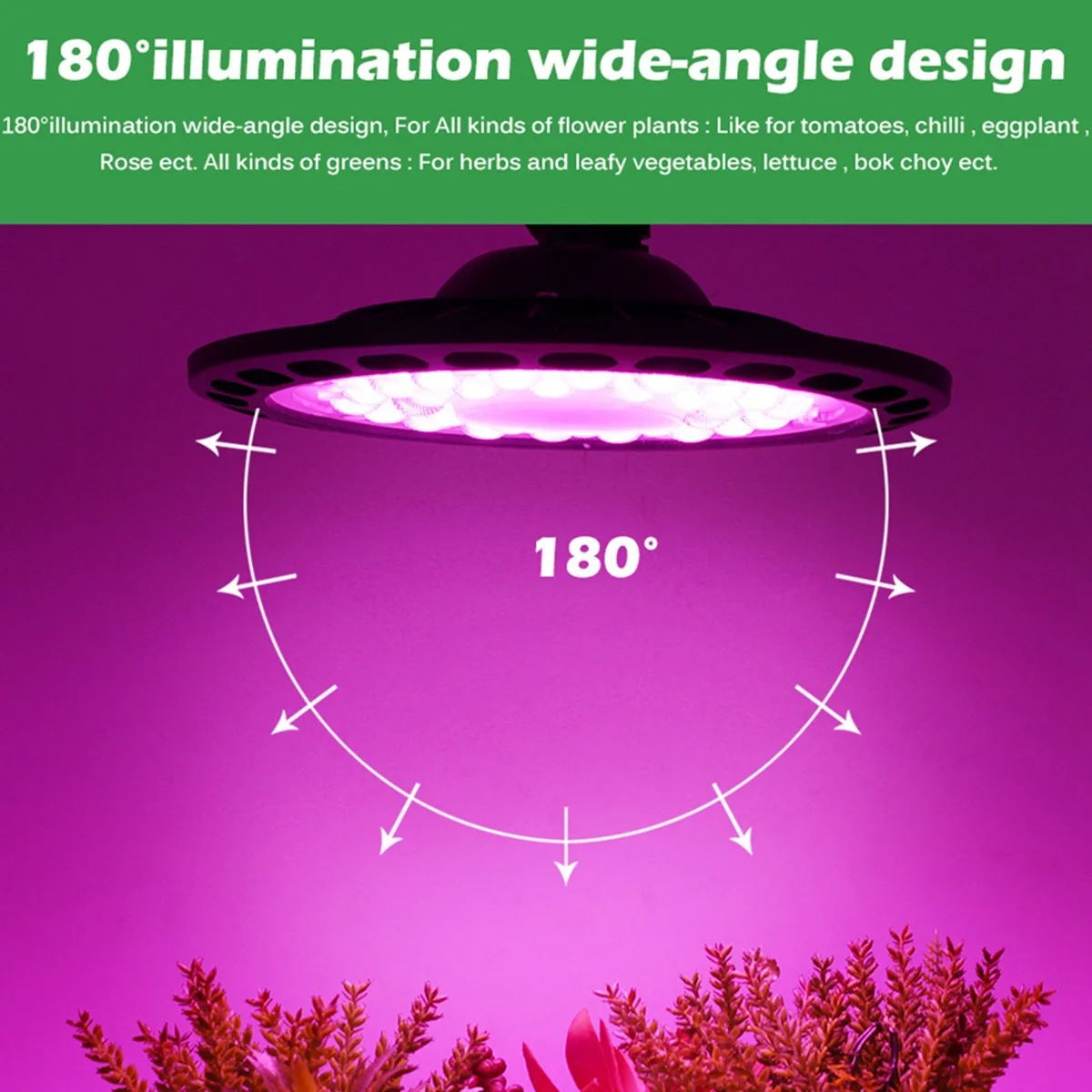 LED Grow Light Full Spectrum UFO Phyto Lamp Waterproof For Plant Factory Greenhouse Hydroponic Seedling