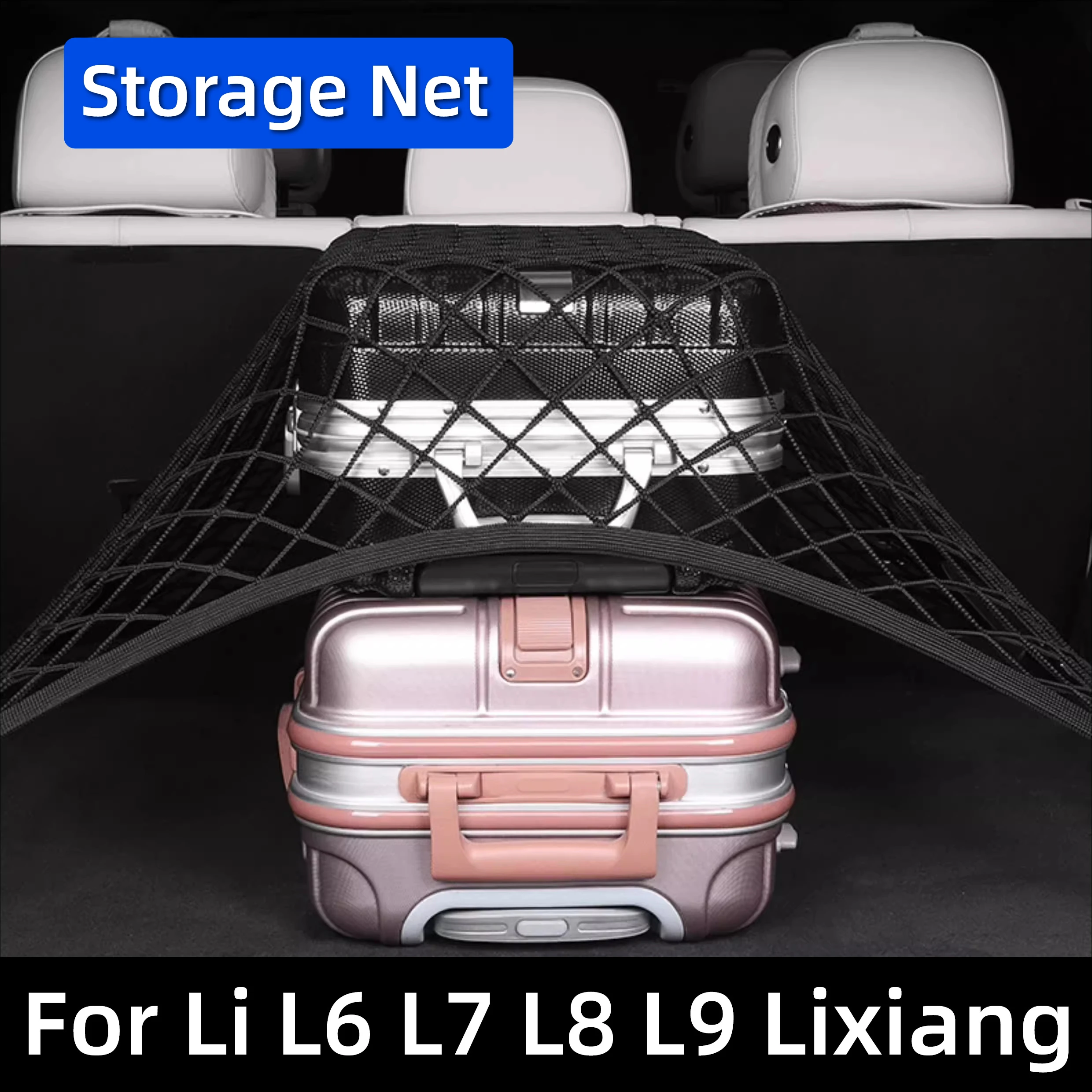 

For Li L6 L7 L8 L9 2025 2024 Lixiang Car Trunk Nylon Storage Net
