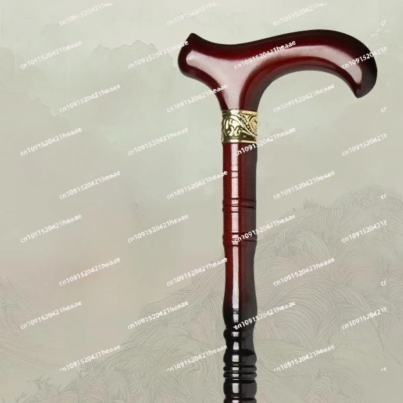 

Suitable for Beech Wood Crutch Mahogany Lightweight Crutch Solid Wood Walking Stick Four-Foot Anti-Slip Wooden Dragon Head