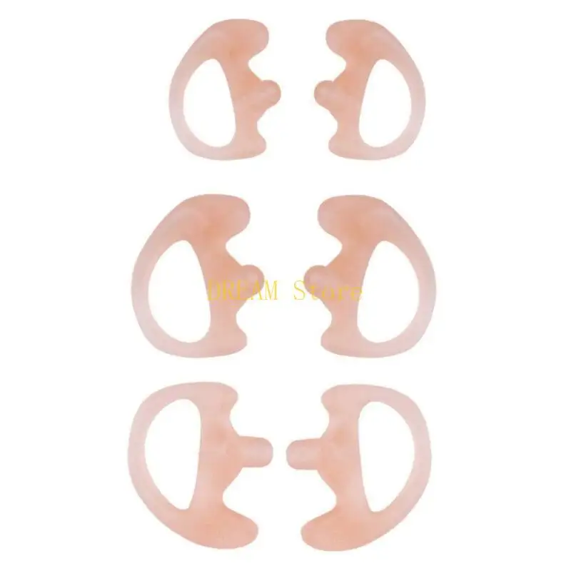 3 Pairs Silicone 2-Way Radio Ear Mold for Two Way Radio Acoustic Tube kits best sale