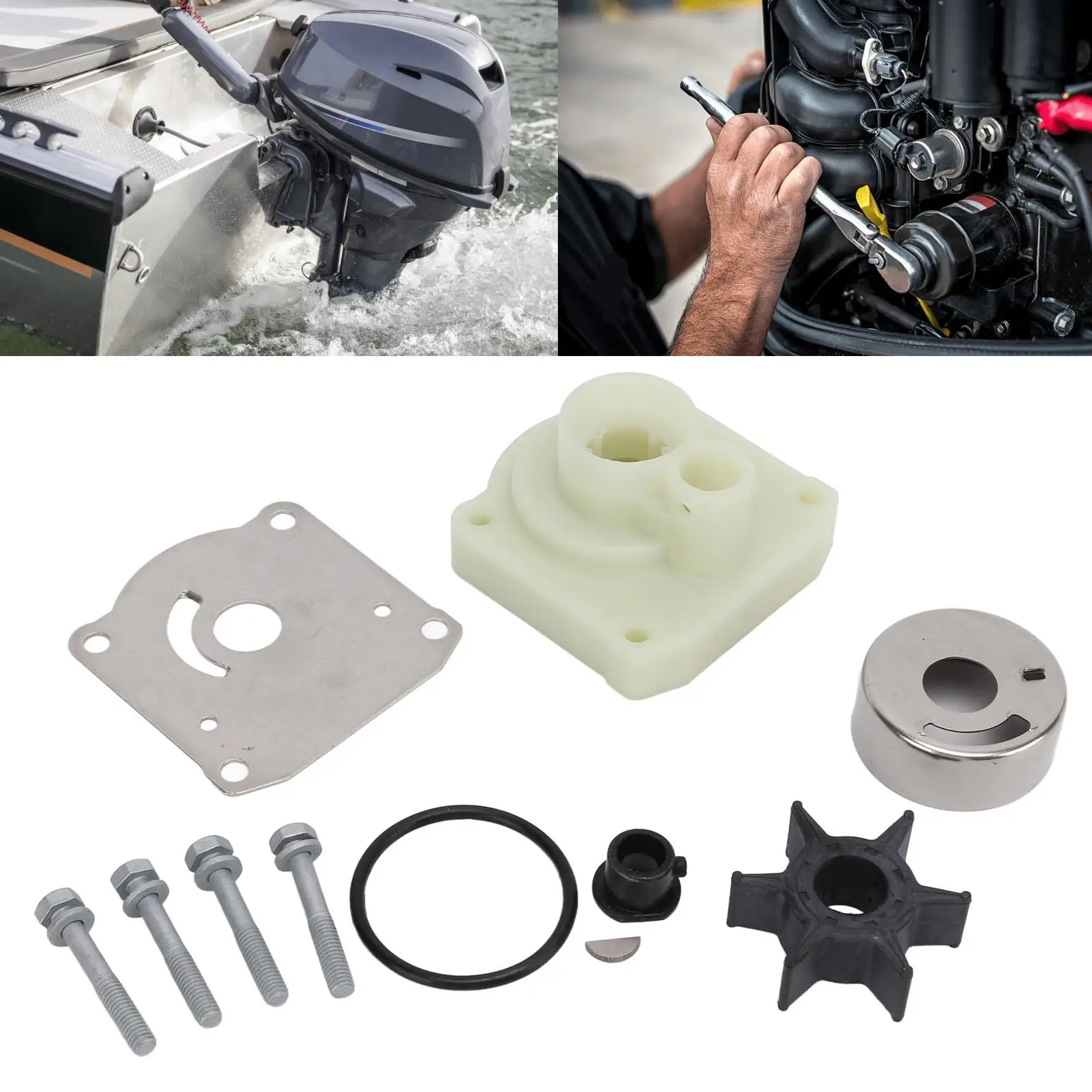 Water Pump Impeller Repair Rebuild Kit 61NW007811 Replacement for Yamaha Outboards 25/30