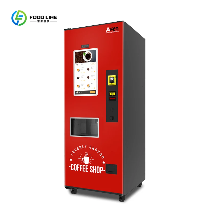 

Commercial Coin Bill Card Operated Auto Cup Coffee Vending Automatic Coffee Machine Vending