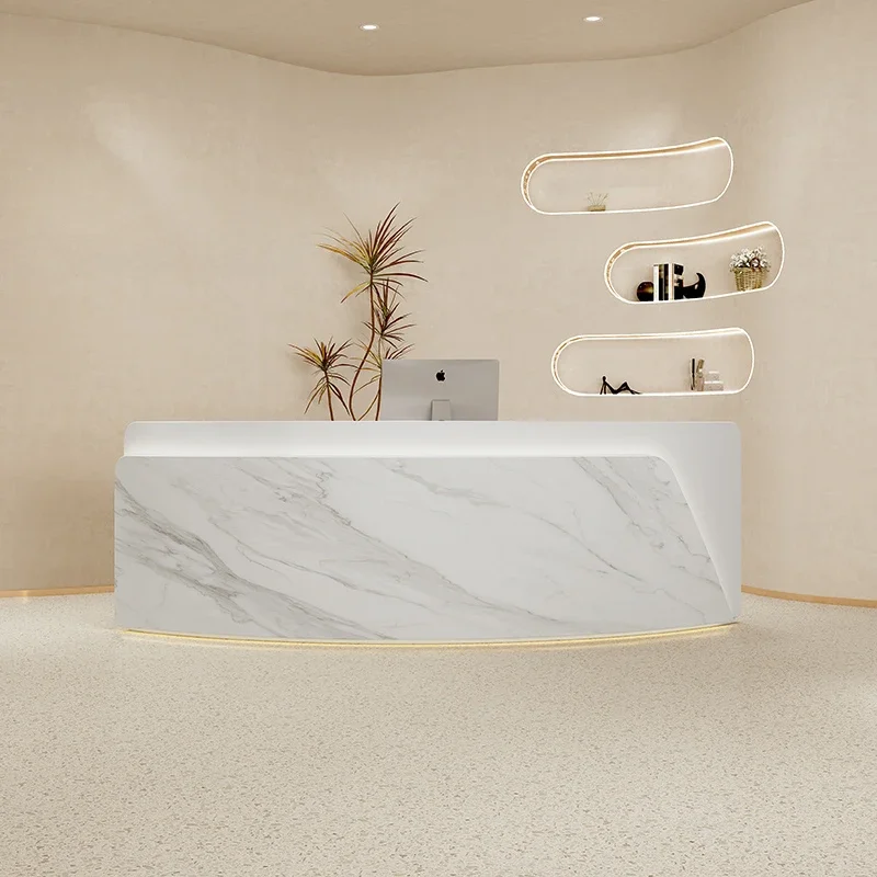 

Интерьер Удобные стойки регистрации Стойка Кассовый аппарат Центр клиента Стол Странный столик Кофейный кабинет Empfangtheke Модная мебель