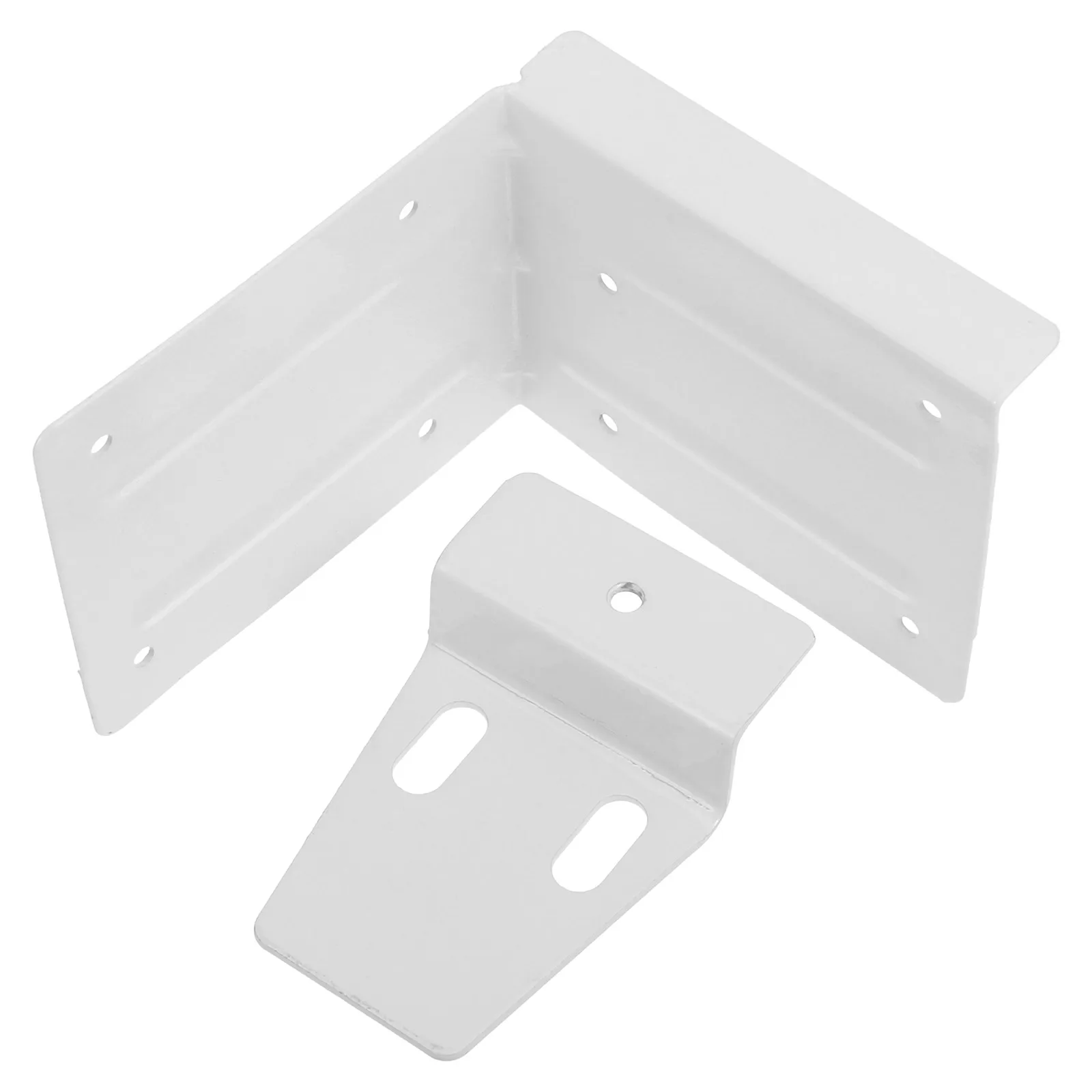 

2 Pcs Invisible Hanging Code Cabinet Mounting Brackets Baking White Paint Anchor Base Joint
