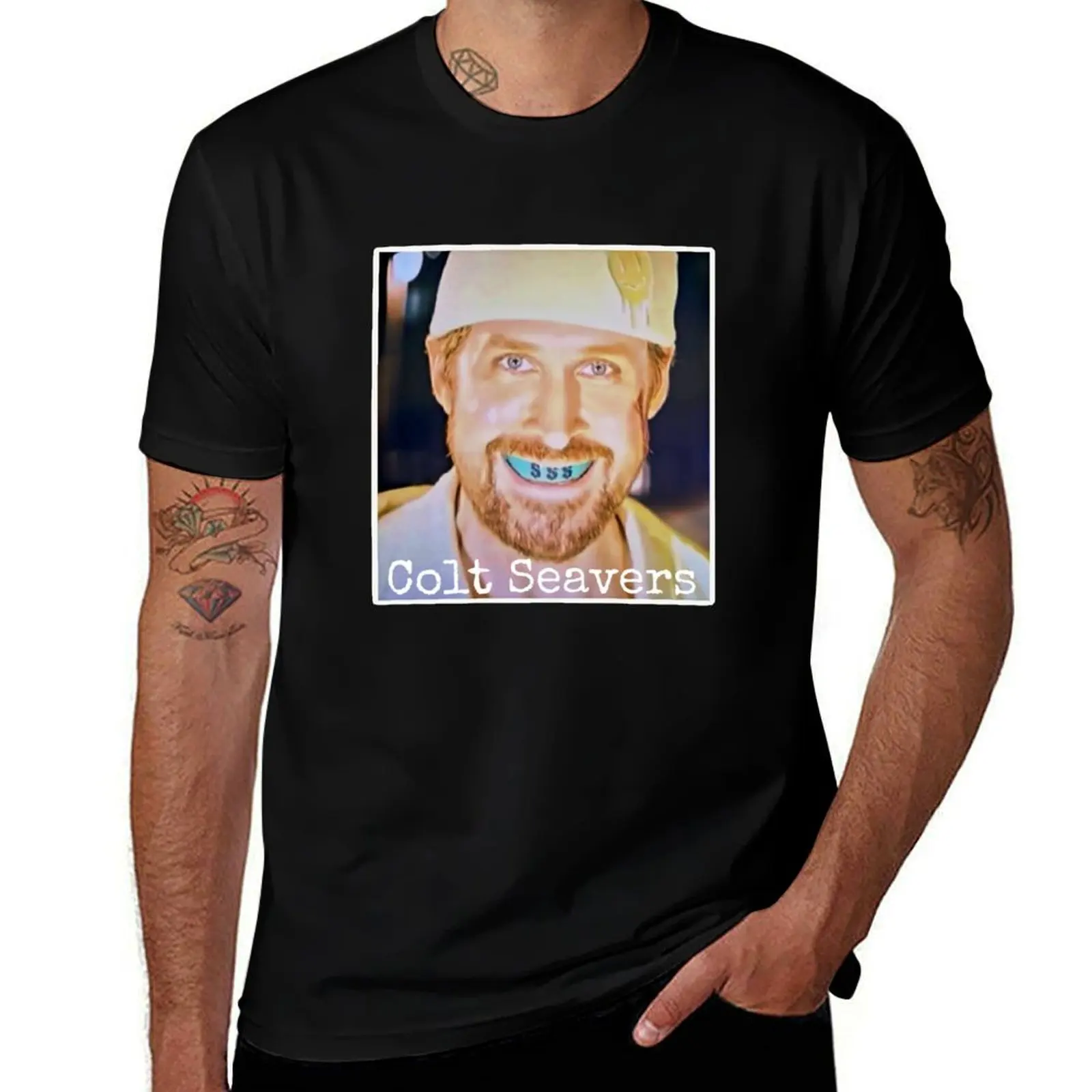 

Colt Seavers with cash mouth guard grey T-Shirt Funny t-shirt boys whites new edition custom shirt t shirt men 100℅ cotton