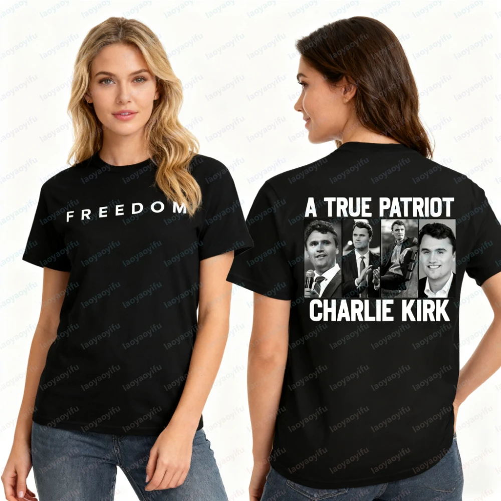 

Charlie Kirk Freedom Clothing A True American Patriot Memorial 2025 T-Shirt Great Charlie The Real Hero Tshirt Men Women Tee Top