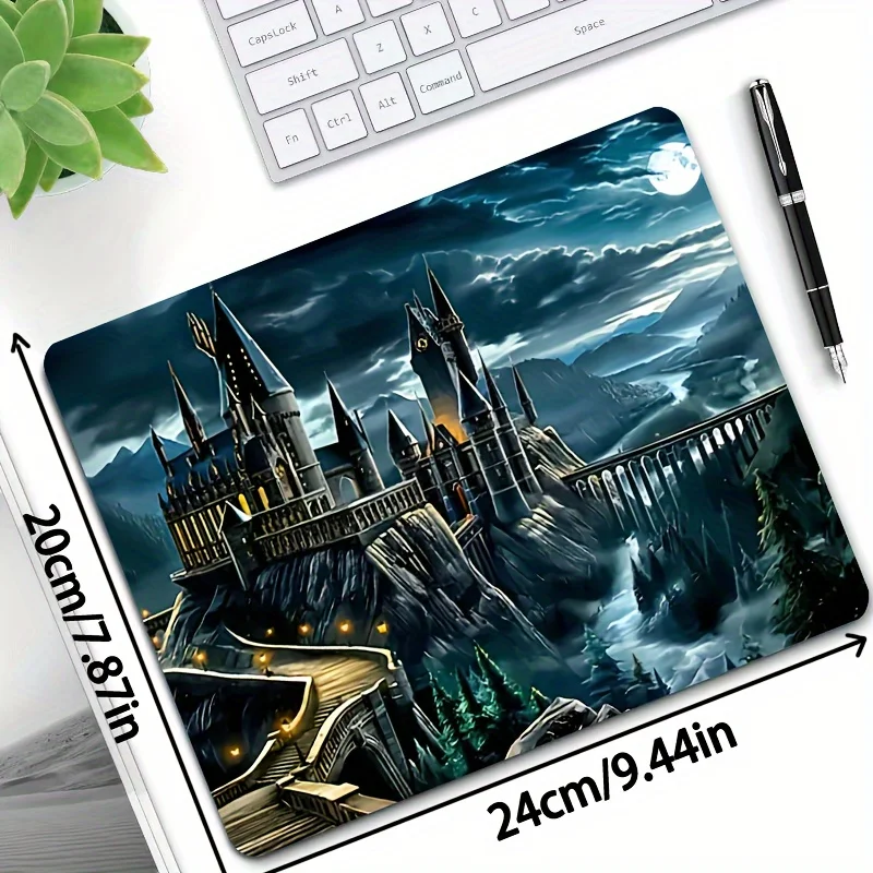 Night Castle Design Mouse Pad Large Extended Rubber Non-Slip Gaming Desk Mat Office Gaming Accessory Rectangular gamer work Gift