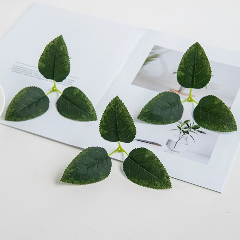 50/100 قطعة نباتات اصطناعية أوراق الورد ديكور غرفة المعيشة المنزلي اكاليل الزفاف ملحقات الزفاف بروش صندوق هدايا عيد الميلاد حشو