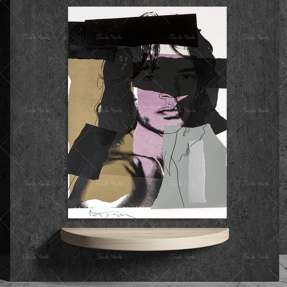 Mick jagger by Andy Warhol print canvas
