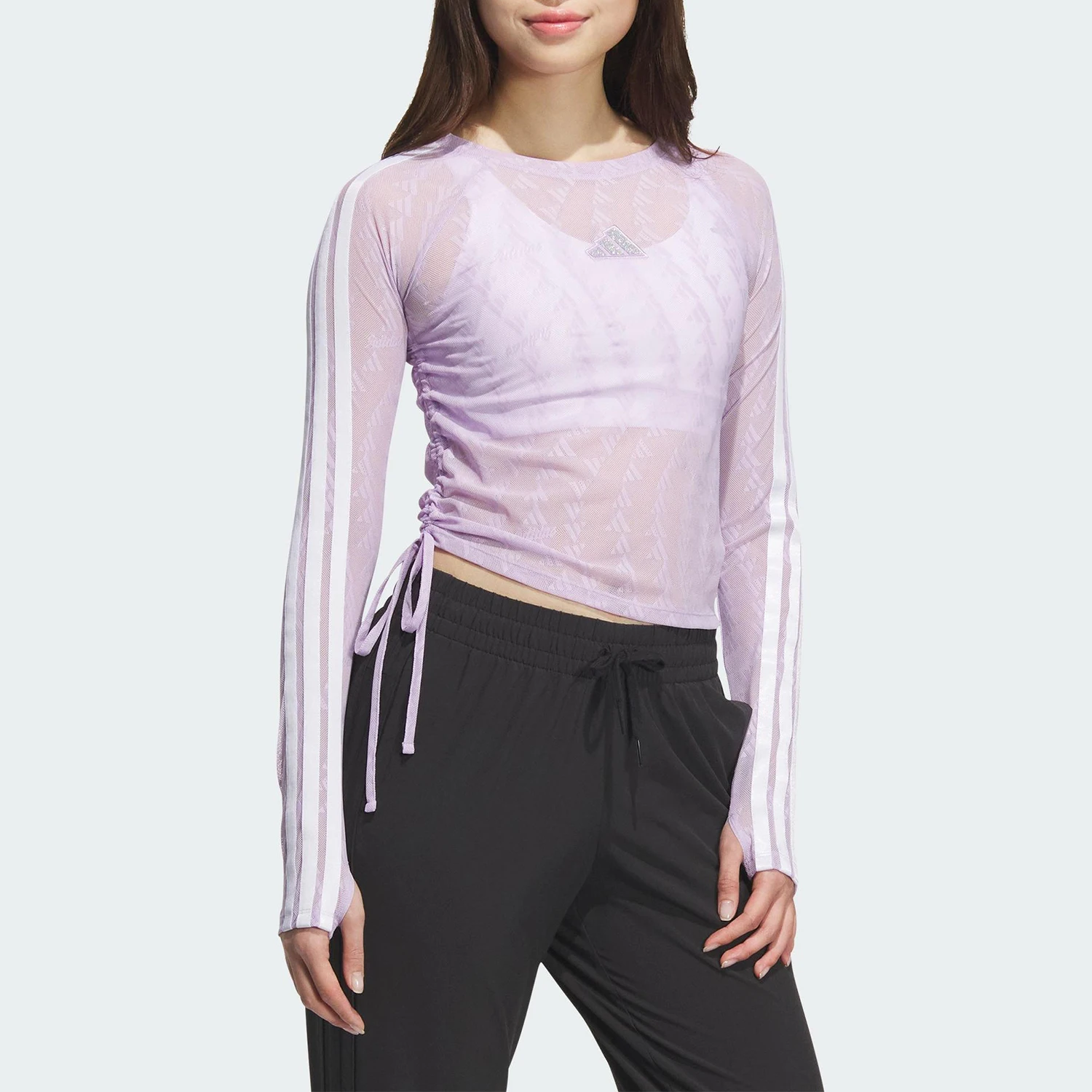 Adidas genuine 2025 Summer Women's Three Stripes Slim Long Sleeve KB7608