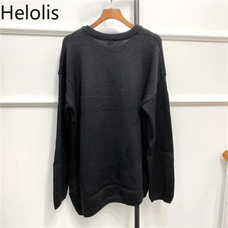 

New Autumn and Winter Simple Round Neck Loose Long Sleeve Knitted Sweater for Women