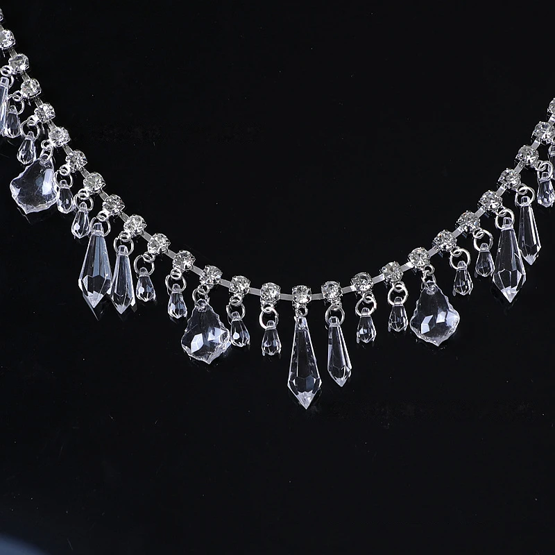 

90cm Crystal Pendant Chain for DIY Dresses Shoes Bags Headwear Clothing Decorations Rhinestone Chains Garment Accessories