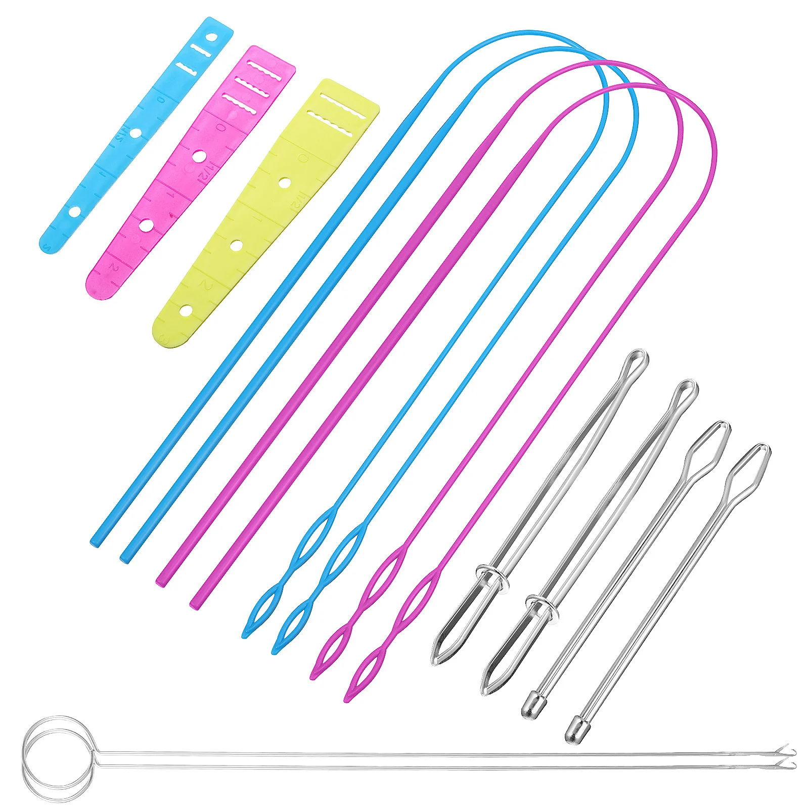 

1 set Sewing Tools Kit Durable Stainless Steel Plastic Drawstring Threader Loop Turner Hook For Clothing DIY Craft