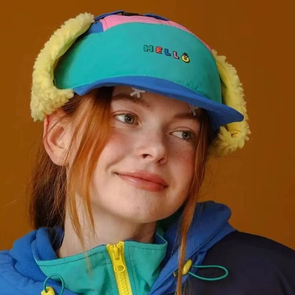 

Теплая зимняя шапка-бомбер в стиле ретро, ветрозащитная защита ушей, зимняя лыжная шапка, утолщенная снежная шапка для мужчин и женщин