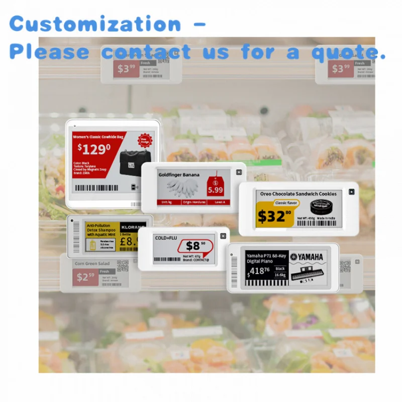 

на заказ. Дисплей розничного решения Esl Цифровые ценники Электронная система магазина этикеток на полке