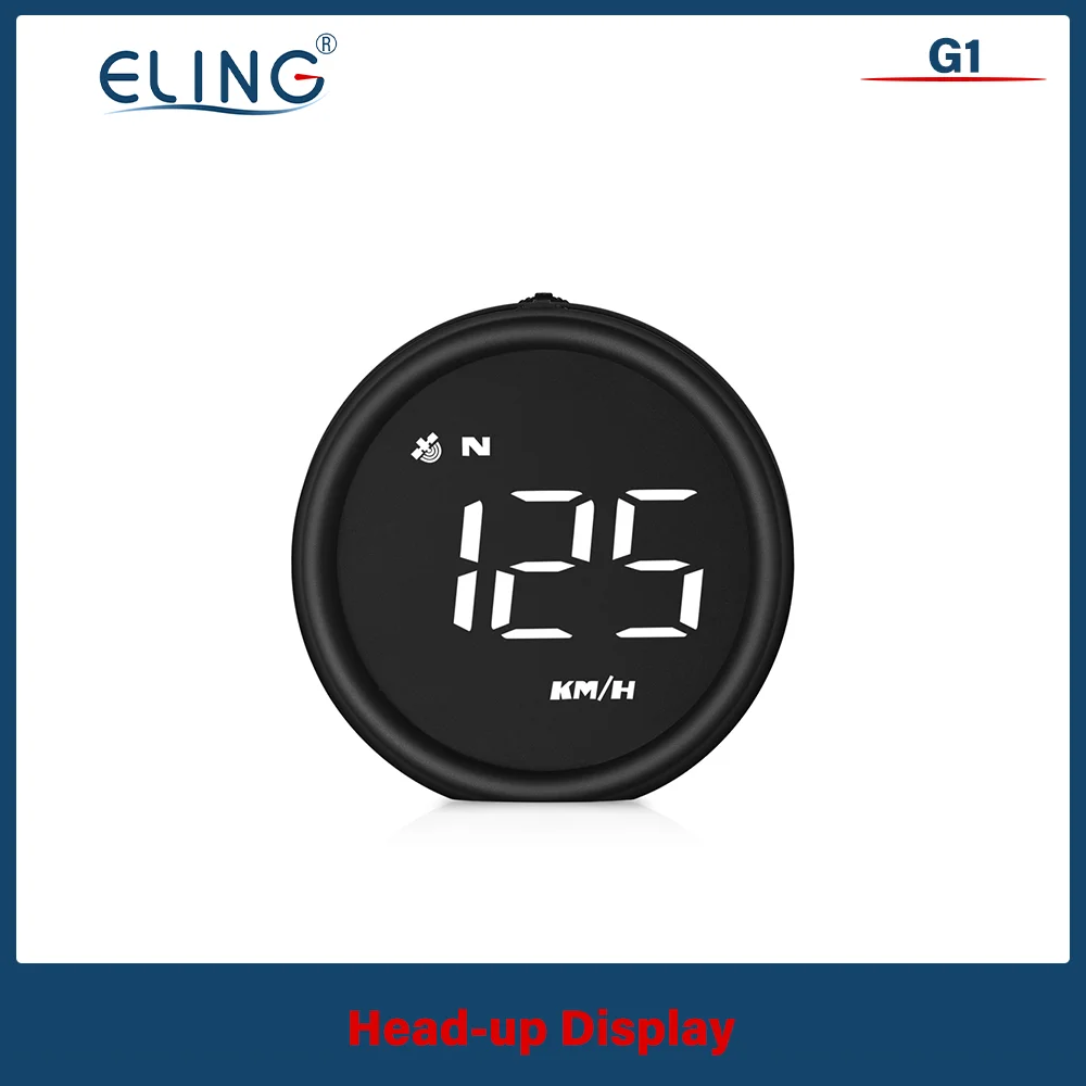 

ELING 2.1 Inches Head Up Display Clear View GPS Speed Course Overspeed Buzzer For All Cars Universal
