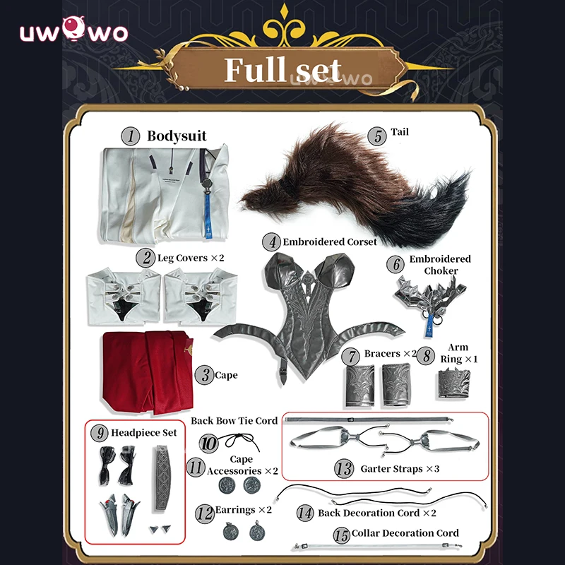 UWOWO Lupa Cosplay Collab Series: Gra Wuthering Waves Lupa Strój Cosplay S-2XL Kostium na Halloween