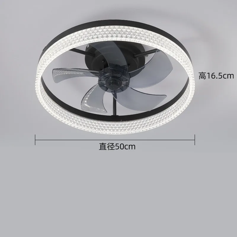 Ventilatore da soffitto semplice e moderno luci a Led soggiorno creativo a risparmio energetico, camera da letto e sala da pranzo luci a ventaglio tricolore muslimah