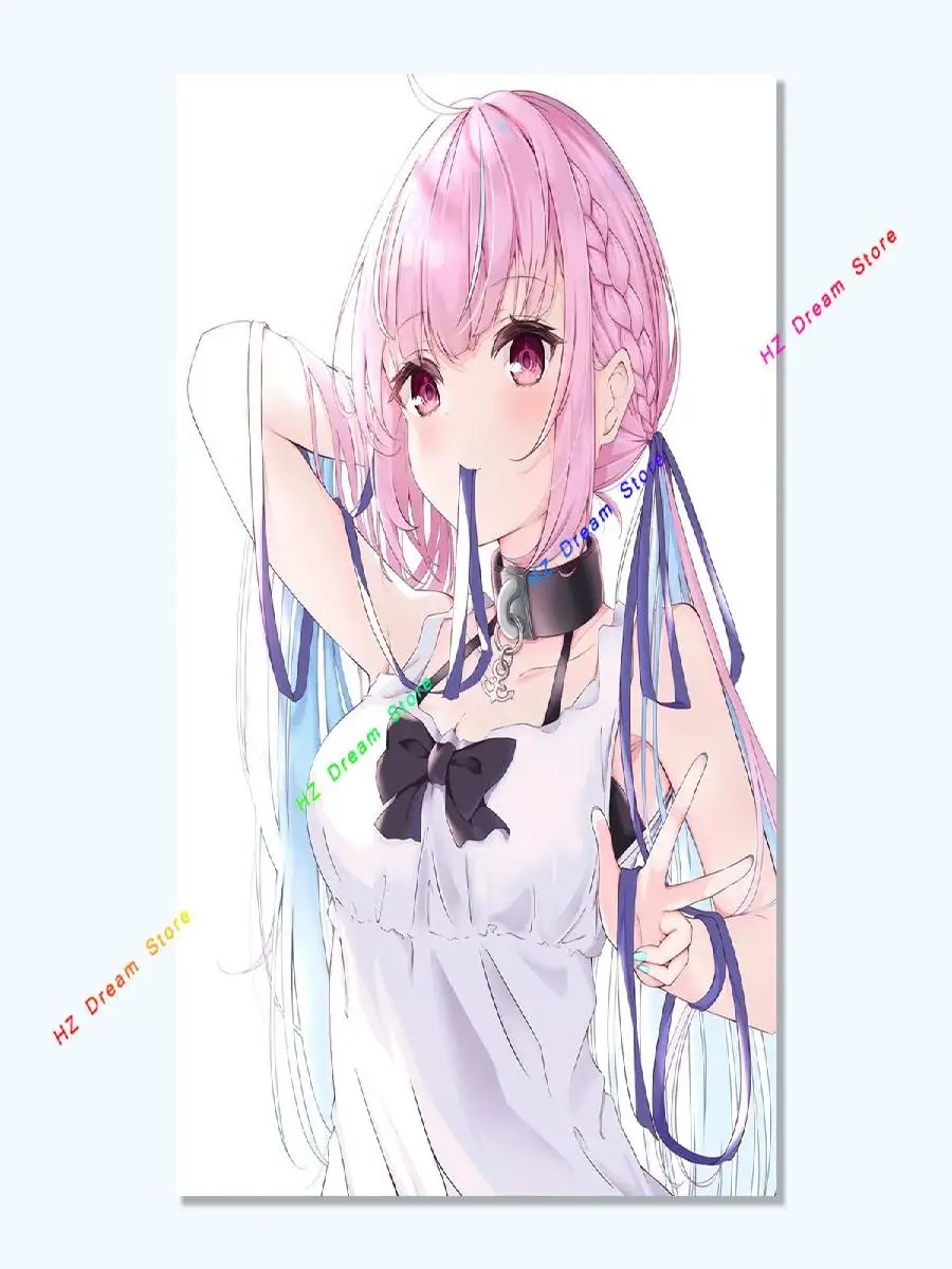 ملصق Hololive Anime Uruha Rushia Gawr Gura HD مطبوع عليه قماش Kawaii للفتيات جدار الفن لديكور غرفة النوم