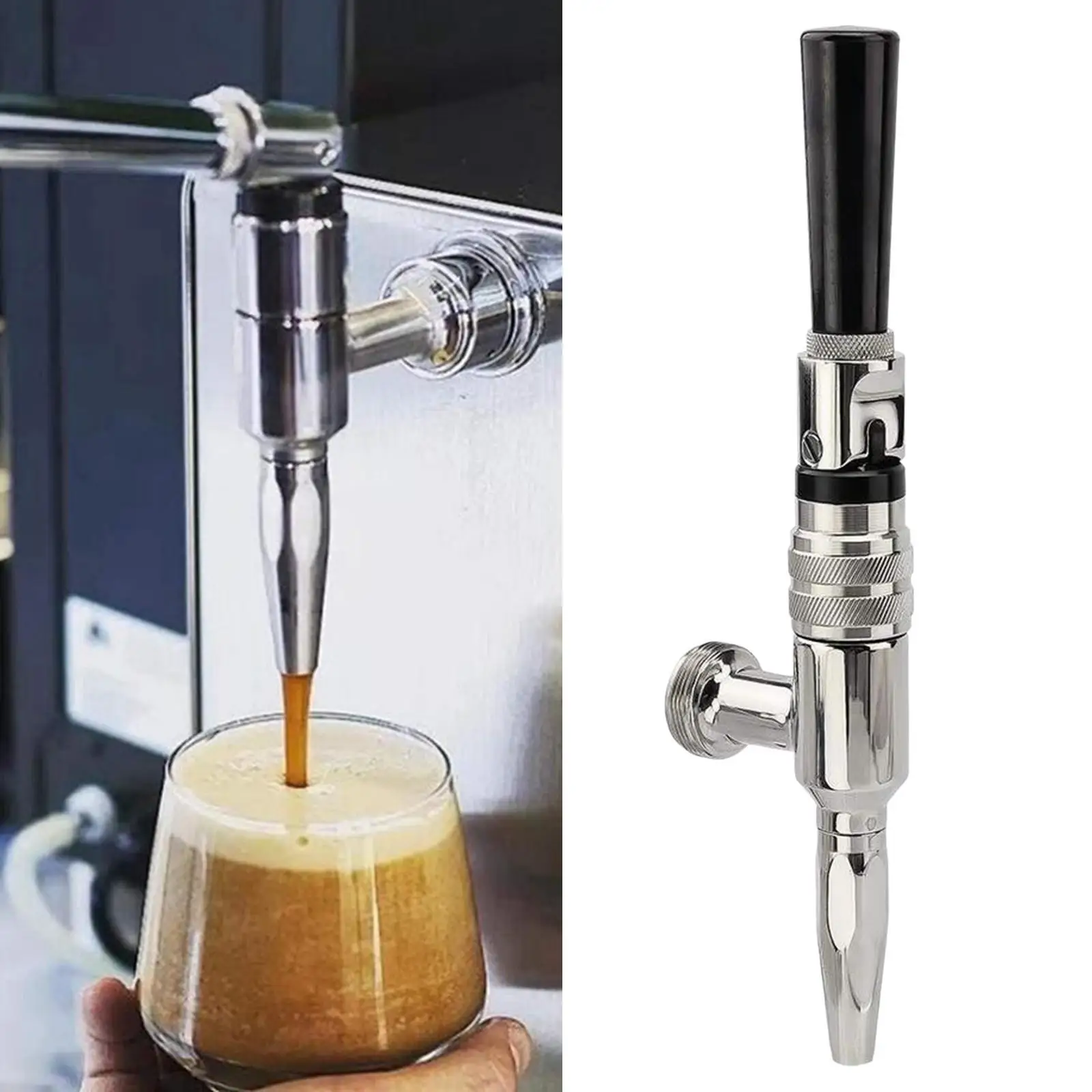 Loviver Stainless Steel Draft Beer Coffee Faucet Beer Tower Tap Stout Coffee Tap